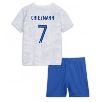 Frankreich Antoine Griezmann #7 Auswärts Trikotsatz Kinder WM 2022 Kurzarm (+ Kurze Hosen)